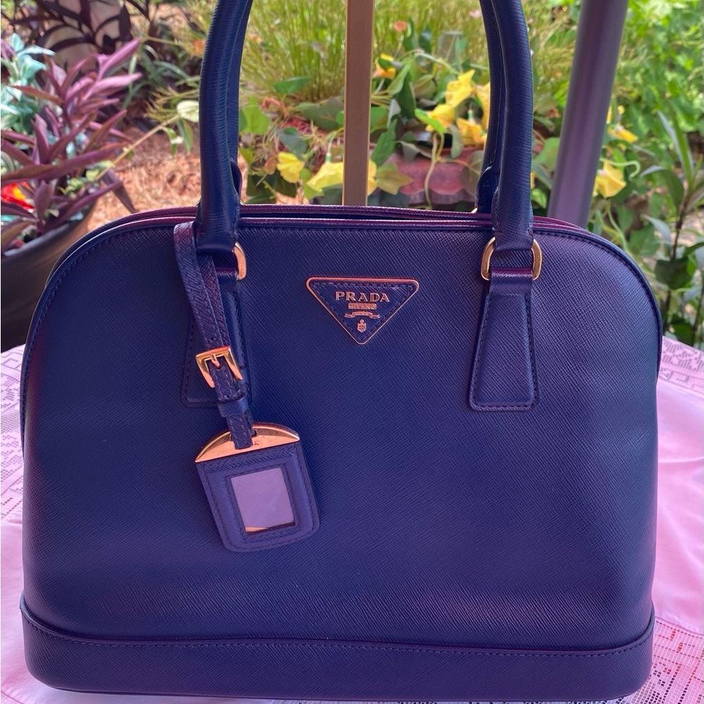 PRADA Open Promenade Saffiano Leather with Structured Dome Design - Picture 4 of 16